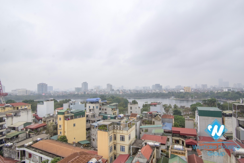 Two bedroom apartment with lake view for rent at HDI 55 Le Dai Hanh building